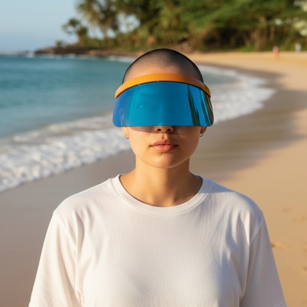 Tipsy Elves Ice Blue Visor Sunglasses